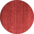 thumbnail image 1 of Ahgly Company Indoor Round Abstract Red Modern Area Rugs, 7' Round, 1 of 4