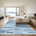 thumbnail image 3 of ODIKA 8'x10' Machine Washable Non-Slip Area Rug, Geometric Navy Blue High Traffic Rug with Pad, Blue, 1055850, 3 of 8