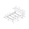 thumbnail image 3 of Monarch Specialties Bed - Queen Size, Grey Linen, 3 of 4