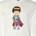 thumbnail image 4 of Inktastic Boy Prince, Knight In Shining Armor, Brown Hair Long Sleeve T-Shirt, 4 of 5