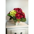 thumbnail image 4 of Nearly Natural Green and Burgundy Hydrangea Arrangement, 4 of 6