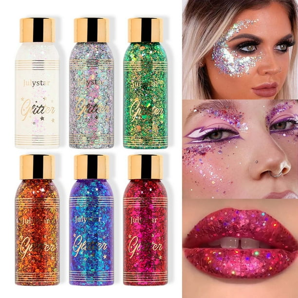 Ganfancp Broken Diamond Flash Powder Explosion Style Dazzling Performance Stage Nightclub Makeup Sequin Eye Shadow 30Ml Ofertas Del Día Sólo En Línea 1X Sombra de Ojos Líquida