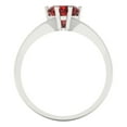 thumbnail image 4 of Solitaire Engagement Ring for Women - 1ct Natural Garnet in 14K White Gold Promise Ring, 4 of 5