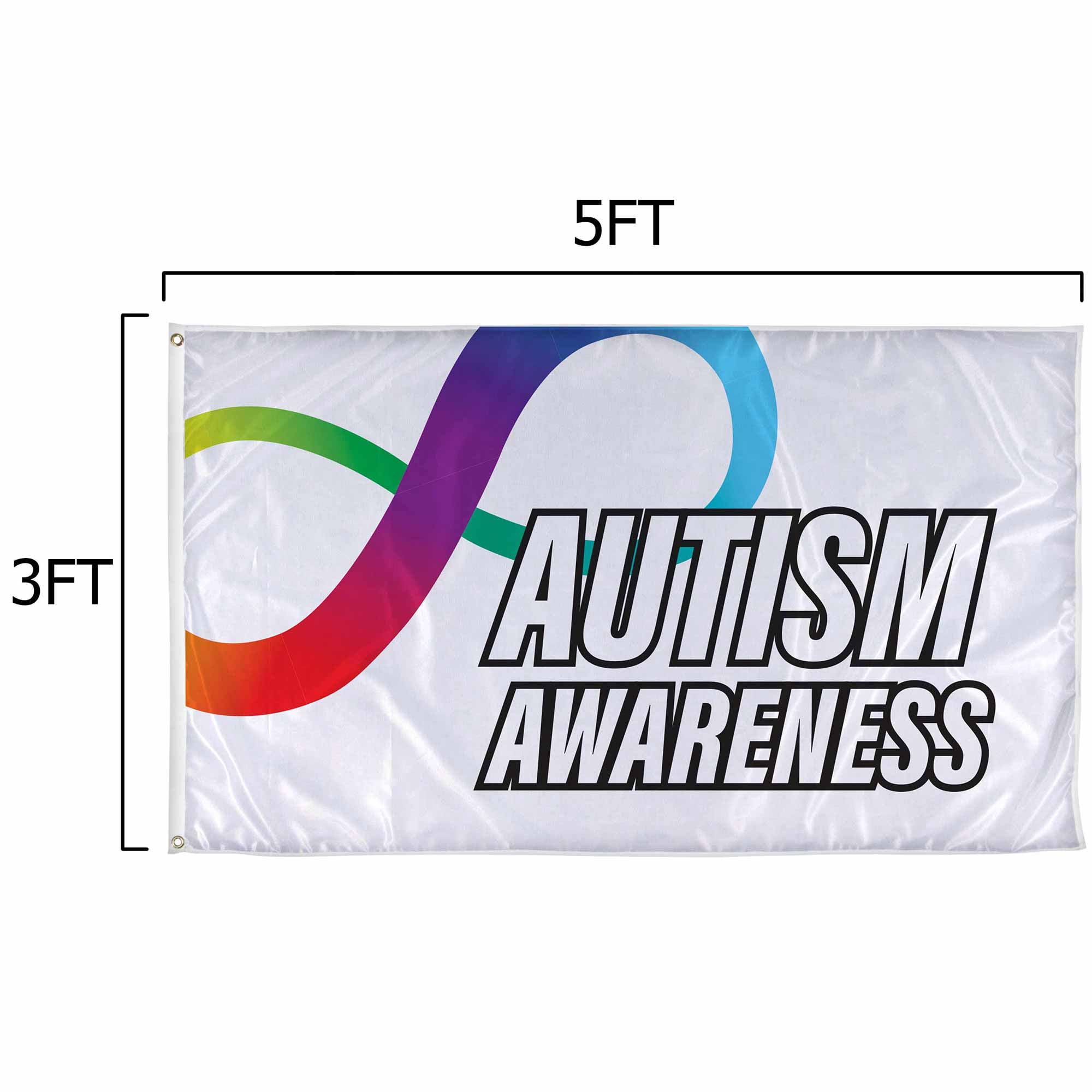 Vispronet 3ft x 5ft Autism Awareness Flag – Polyester Material, Printed in the USA, Flag Only