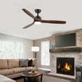 thumbnail image 3 of Wellspeed 52 in. Farmhouse Indoor Black Ceiling Fan with 3 Solid Wood Blades, 3 of 14