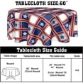 thumbnail image 5 of American Flag Tablecloth Round 60 Inch 4th of July Patriotic Table Cloth Washable Table Cover Memorial Day Red White and Blue Plaid Tablecloth Decorative for Home Kitchen Dining Indoor Party Picnic, 5 of 6