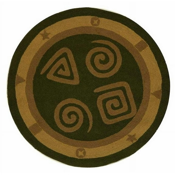SAFAVIEH Chelsea Collection HK211D Hand-hooked Green Rug