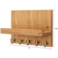 thumbnail image 2 of Key Holder for Wall, Rebee Vision Mail Organizer Key Rack with 5 Hooks, Yellow, 2 of 6