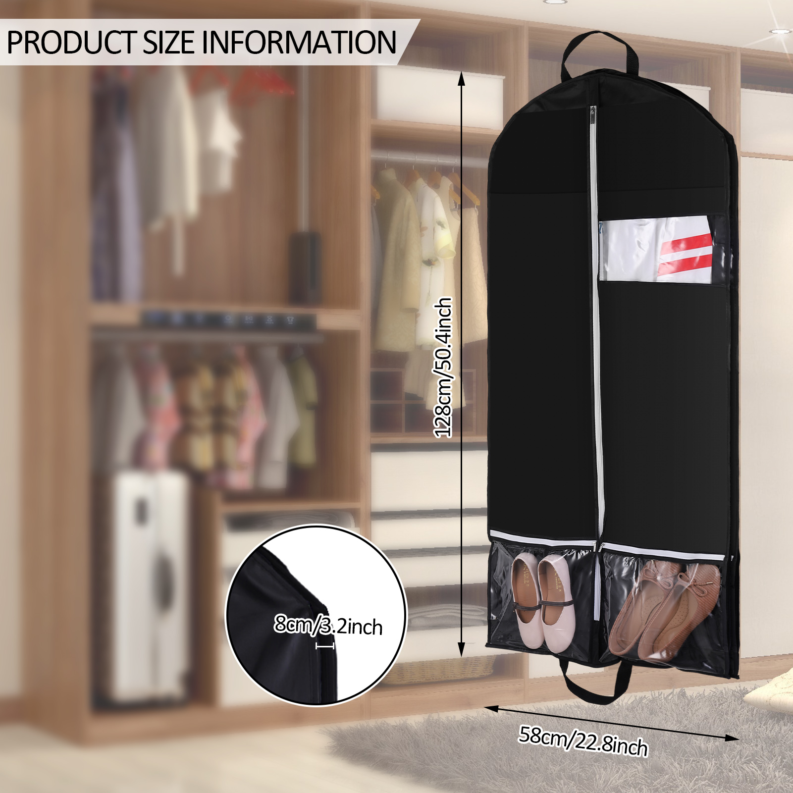 Abaima 4-Pack Travel Garment Bags 50 Inch photo 2