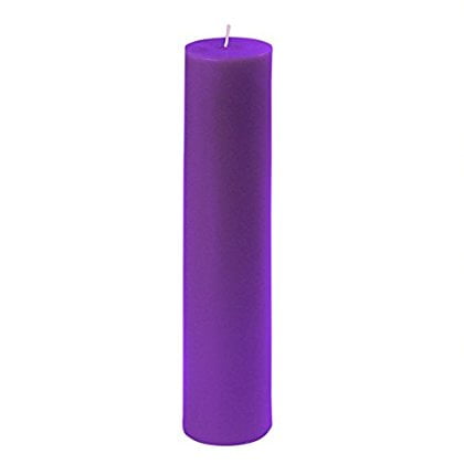 2 x 9 Purple Pillar Candle