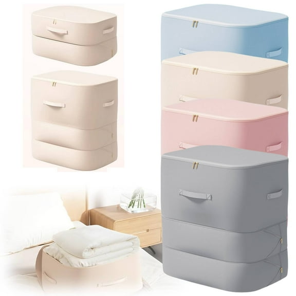 2025 New 3 Layer Saving Self Compression Organizer Large Capacity Storage Bag With Zipper Compression Bags For Comforters Blankets Bedding Duvet,1 Storage Bag,Ultra-Thin Comfortable Storage Bag