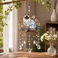 thumbnail image 4 of Stained Glass Cat Wind Chime, Bohemian Acrylic Suncatcher Wind Chime, Garden Chimes Window Light Catcher for Garden Porch Patio Balcony Tree Yard (1PC, A), 4 of 7
