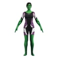 thumbnail image 4 of Disfraz de Marvel She Hulk para mujer, mono de cosplay, disfraz de superhéroe femenino sexy, traje Zentai para adulto, 4 of 5