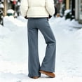 thumbnail image 6 of Auralook Women's Fleece Lined Yoga Pants with Pockets Soft High Waist Flare Leggings Winter Warm Pants, 6 of 7