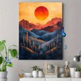 thumbnail image 4 of Qisvanset Framed Canvas Wall Art 12x16 Inch Mid Century Modern Arizona Panoramic Landscape Art, 4 of 5