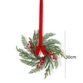 thumbnail image 3 of Christmas Wreath, Artificial Greenery Wreath with Red Berries, Mini Holiday Decor for Indoor Outdoor Use on Front Door, Window, Cabinet, Table and Farmhouse Winter Decorations, 3 of 5