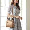 thumbnail image 4 of Women Handbag Elegant Large Capacity Letter Embossing Fashion Faux Leather Lady Tote Bag for Daily Use, 4 of 10