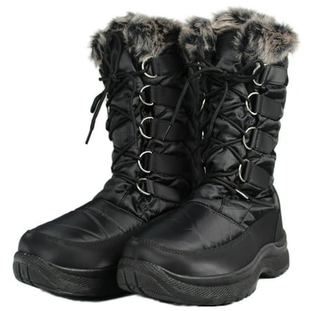 

Tanleewa Mid-Calf Waterproof Winter Snow Boots for Women 10 Female