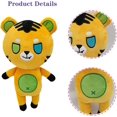 thumbnail image 3 of Funneh Peluche de Tigre de Peluche de Dibujos Animados Juguetes de Peluche Suaves Almohada Lindo Juguete de Peluche Funneh Cumpleaños Regalo de Navidad Juguetes 9.8 Pulgadas, 3 of 5
