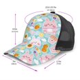thumbnail image 2 of Lsque Love You Rabbit Printed Trucker Hat - Baseball Cap for Men Women - Breathable Mesh Side, Adjustable Fit - for Casual Wear, 2 of 7
