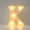 K #22, variant on LED Letter Lights A-M | White Plastic Alphabet Signs for Wall or Standing | Battery Powered Night Light for Party & Home Decor | 16cm x 18cm