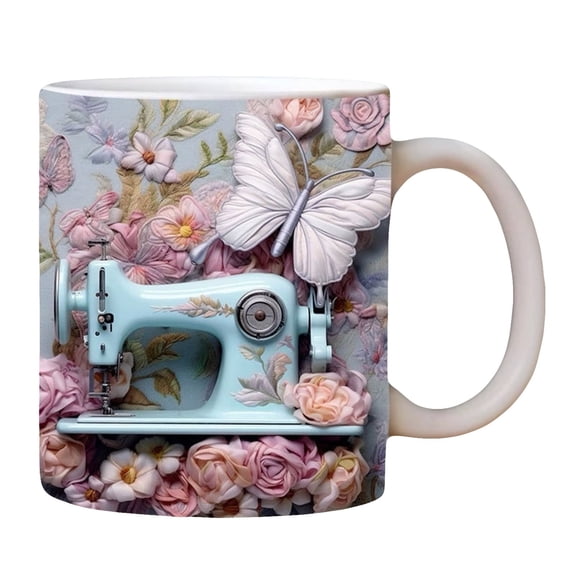 Insulated Double Wall Glass Coffee Mug With Handle And Lid For Hot And Cold Beverages Drinking Ideal For Home Use Ceramic Construction