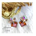 thumbnail image 1 of Pendientes y anillos hechos a mano con piedras de cristal brillante, 1 of 2