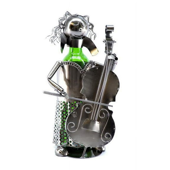 Three Star Import & Export ZB130 Wine Bottle Holder, Cello Player