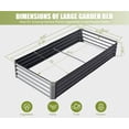 thumbnail image 2 of Domi Galvanized Raised Garden Bed ,Large Metal Planter Box for Growing Vegetables, Fruits, and Flowers Outdoors, Silver Design, 6x3x1ft, 2 of 6