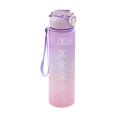 thumbnail image 1 of Botella de agua de 32 oz (medio galón) con marcador de tiempo motivacional, pajita y cepillo para botellas, a prueba de fugas, reutilizable y sin BPA. Bebe suficiente agua a diario para fitness,, 1 of 6
