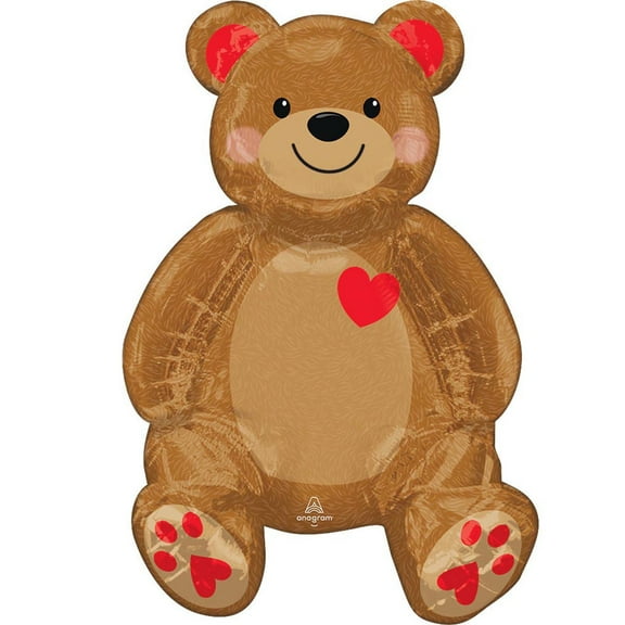 20 inch Sitting Teddy (Air-Fill Only) Anagram Foil Mylar Balloon - Party Supplies Decorations