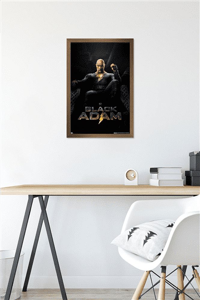 DC Comics Movie Black Adam - Throne One Sheet Wall Poster, 14.725" x 22.375" Framed