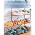 thumbnail image 2 of Plastic Storage Bins, Multiple Colour Organisation Storage Baskets For Kitchen, Cupboard, Office, Bathroom, Toy, Home Tidy Open Storage Bins With Hand, 2 of 5