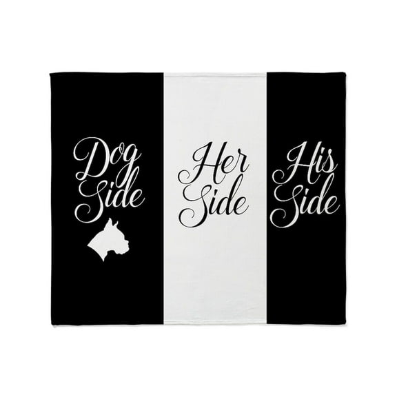 CafePress - Dog And His And Her Side Throw Blanket - Soft Fleece Throw Blanket, 50"x60" for All Ages