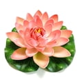 thumbnail image 1 of 4 almohadillas de lirio artificiales para estanque, flores artificiales de 10 cm, flor de loto de espuma flotante con almohadillas de lirio falsas, para jardín de piscina, 1 of 5