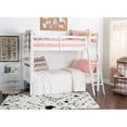 thumbnail image 2 of Linon Beckett Twin Over Twin Pine Wood Bunk Bed Heavy Duty Wood Slats in White, 2 of 19