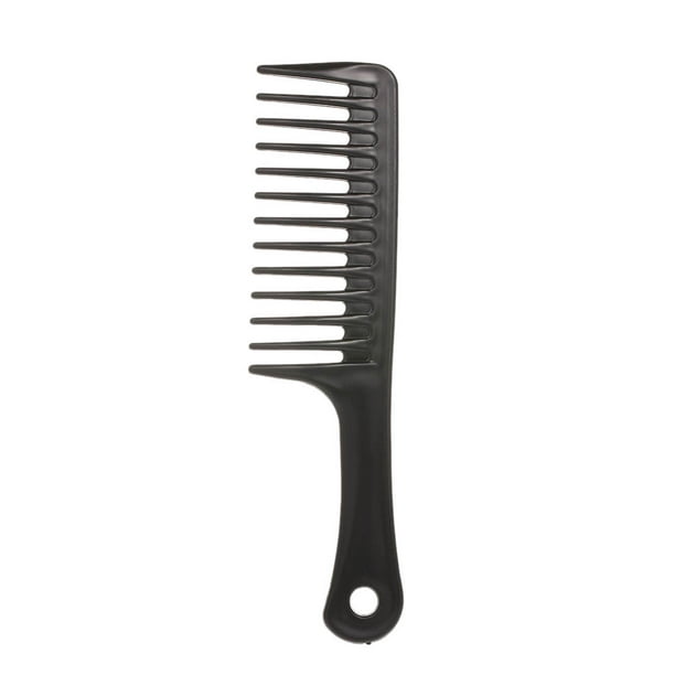 24.5cm brosse à cheveux large peigne à dents noir en plastique ABS