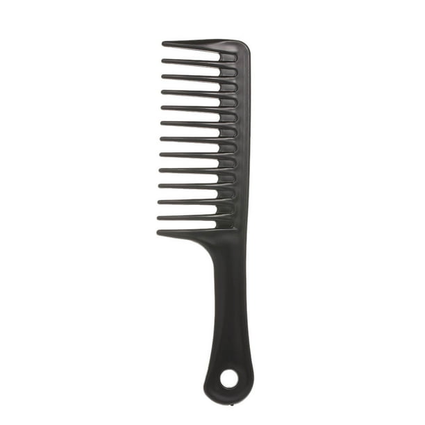 24.5cm Hair Brush Wide Tooth Comb Black ABS Heatresistant Large Wide
