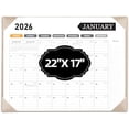 thumbnail image 2 of Large Desk Calendar 2026, Calendar with Desk Protecting Pad, 2026 Desk Calendar Large 22x17, Runs From January 2026 to June 2027, 18 Months, Big Desktop Calendar for Family Classroom and Office (, 2 of 6