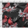 thumbnail image 2 of Soimoi Bird & Flowers Print,Cotton Poplin, Sewing Fabric Sold by The Yard 42 Inch Wide,Sewing Craft Quilting/Quilt Making Fabric, Red, 2 of 5