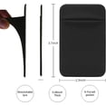thumbnail image 5 of Cell Phone Wallet Pocket, 3 Packs Self Adhesive Stick on Wallet (for Credit Card, Business Card & ID Holder) Compatible with iPhone Samsung Galaxy, Android Smartphones (Black), 5 of 6