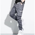 thumbnail image 3 of Rggeeun Mens Cargo Pants Male Elastic Waist Trousers Casual Summer Beach Cargo Pants Loose Fit Joggers Fashion, 3 of 4