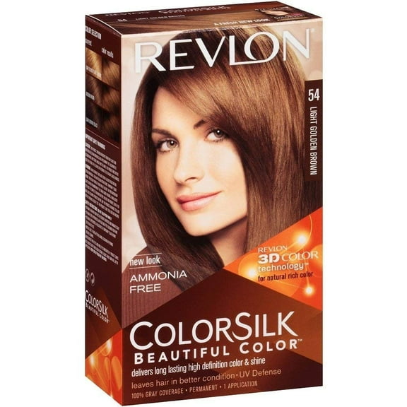 Revlon ColorSilk Hair Color 54 Light Golden Brown 1 Each Pack of 2