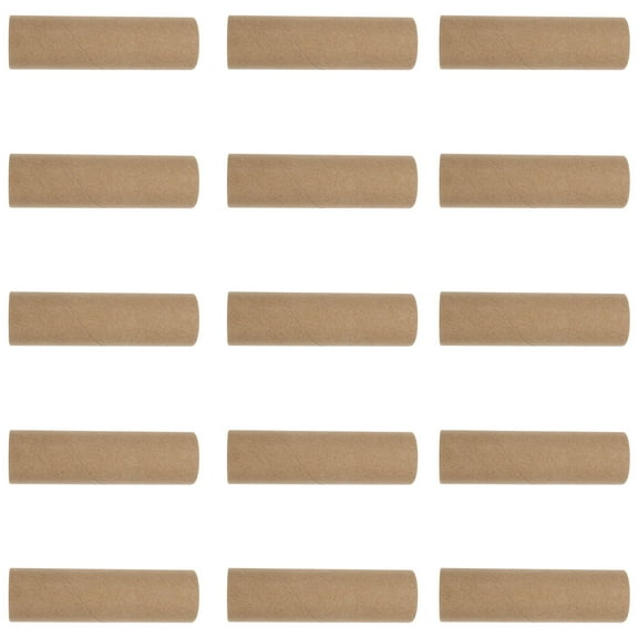 Beaupretty 15Pcs Round Paper Tubes Khaki Color Sturdy Paper Rolls for Art and Craft Use