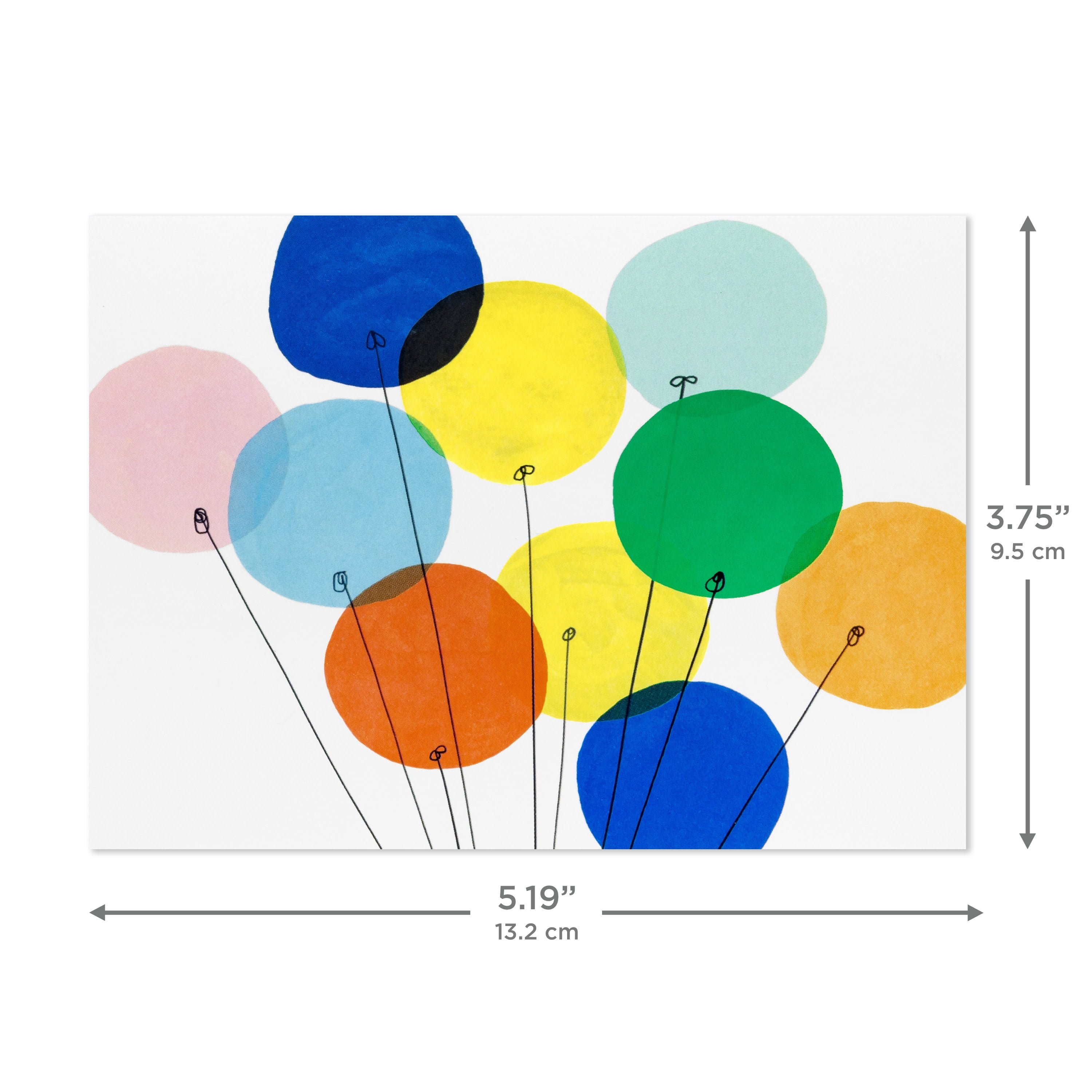 Hallmark Blank Notes (Colorful Balloons), 20 Count