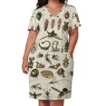 thumbnail image 2 of Vestido holgado con 2 bolsillos para mujer ropa femenina traje de verano, 2 of 6