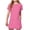 Hot Pink, variant on Girls Summer Dress Fashion Eyelet Dress with Pocket Cute Crew Neck Solid Color Short Sleeve Comfy Dresses, Purple, 7-8 Years