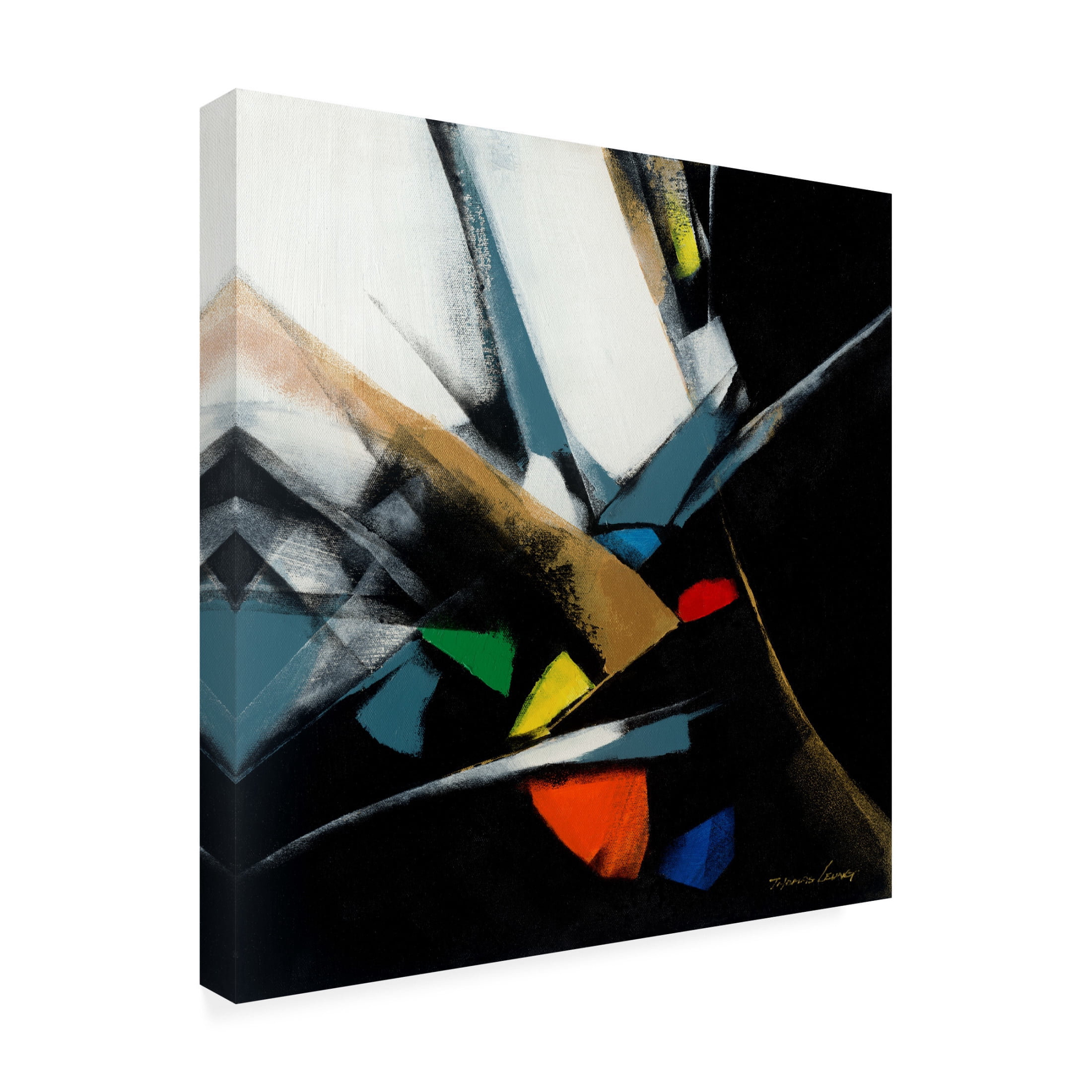 Canvas Wall Art - Thomas Leung 'Color Block 2' Wall Art for Living Room, Bedroom, or Office Décor by Trademark Fine Art - 35 x 35 Inches