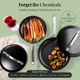 thumbnail image 3 of Gotham Steel Modern 5 Pc Ceramic Pots and Pans Set Non Stick, Kitchen Cookware Sets, Non Stick Pots and Pan Set, Ceramic Cookware Set, Pot and Pan Set, Non Toxic Cookware Set, Dishwasher Safe, Black, 3 of 5