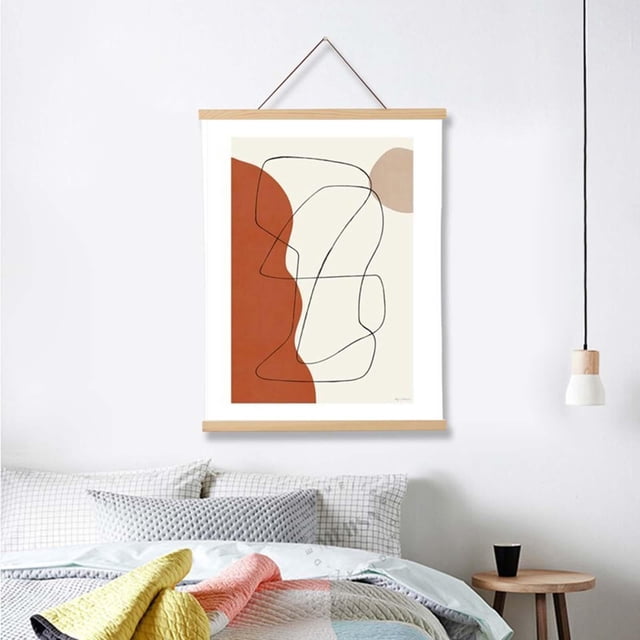 Colgador magnético para colgar en el marco, juego de madera de fácil instalación para pinturas en lienzo 41cm Soledad Marco para colgar carteles